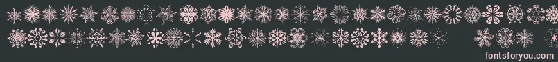 Police SnowflakesTfb – polices roses sur fond noir