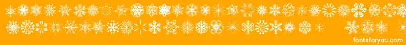 Police SnowflakesTfb – polices blanches sur fond orange