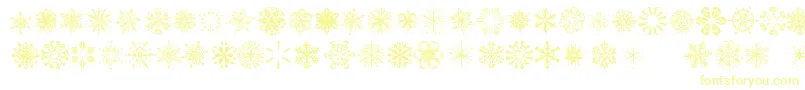 Шрифт SnowflakesTfb – жёлтые шрифты