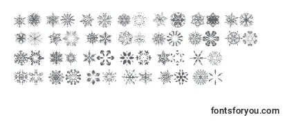 Überblick über die Schriftart SnowflakesTfb