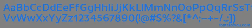 フォントUnimanDemibold – 灰色の背景に青い文字