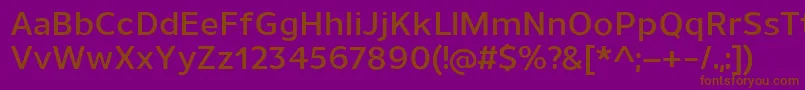 UnimanDemibold Font – Brown Fonts on Purple Background