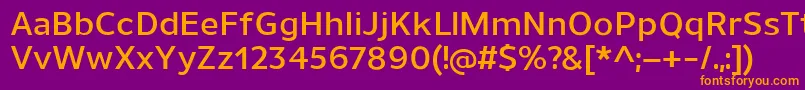 UnimanDemibold Font – Orange Fonts on Purple Background