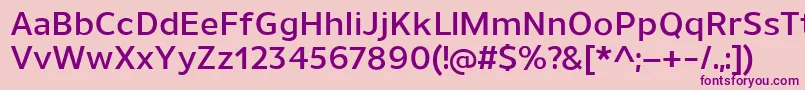 UnimanDemibold Font – Purple Fonts on Pink Background