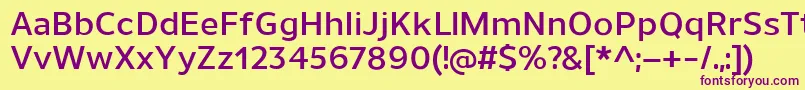 UnimanDemibold Font – Purple Fonts on Yellow Background