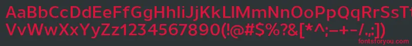 UnimanDemibold Font – Red Fonts on Black Background