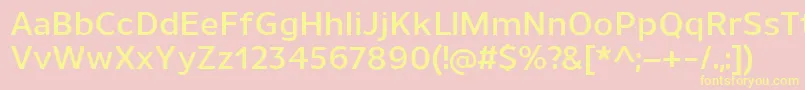 UnimanDemibold Font – Yellow Fonts on Pink Background