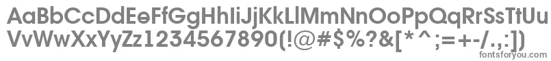 AAvanteintBold-fontti – harmaat kirjasimet valkoisella taustalla