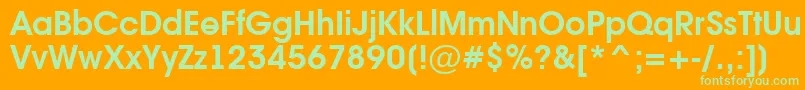 AAvanteintBold Font – Green Fonts on Orange Background
