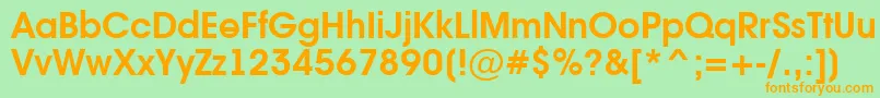 AAvanteintBold Font – Orange Fonts on Green Background