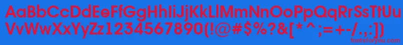 AAvanteintBold Font – Red Fonts on Blue Background