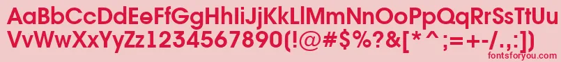 フォントAAvanteintBold – ピンクの背景に赤い文字