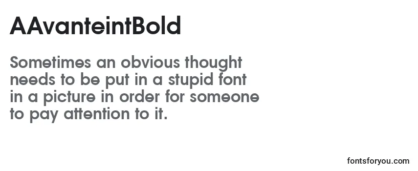 Review of the AAvanteintBold Font