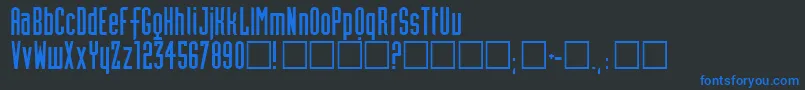 Neutworegular Font – Blue Fonts on Black Background