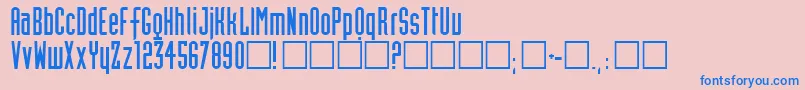 Neutworegular Font – Blue Fonts on Pink Background