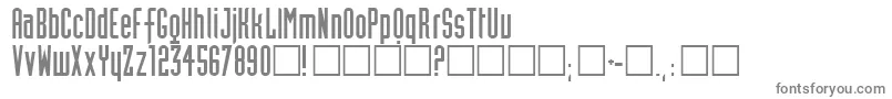 Neutworegular-fontti – harmaat kirjasimet valkoisella taustalla