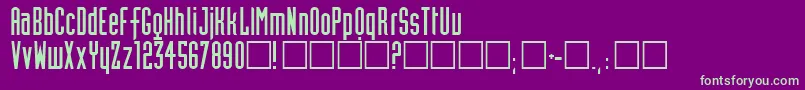 Neutworegular Font – Green Fonts on Purple Background