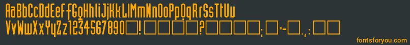 Neutworegular Font – Orange Fonts on Black Background