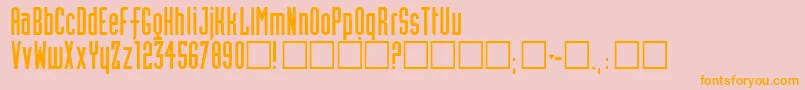 Neutworegular-Schriftart – Orangefarbene Schriften auf rosa Hintergrund