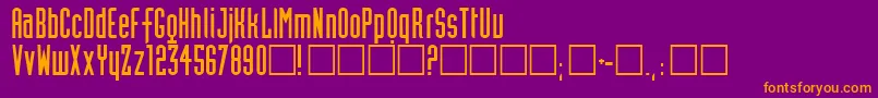 Neutworegular Font – Orange Fonts on Purple Background