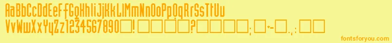 Neutworegular Font – Orange Fonts on Yellow Background