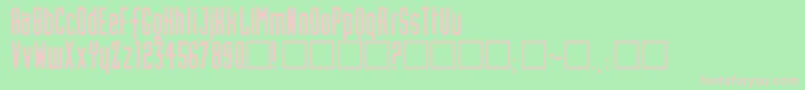 フォントNeutworegular – 緑の背景にピンクのフォント