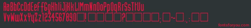 Neutworegular Font – Red Fonts on Black Background