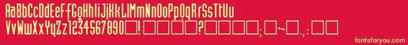 Neutworegular Font – Yellow Fonts on Red Background