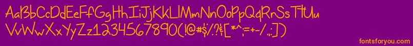 MissIssippiTtf Font – Orange Fonts on Purple Background