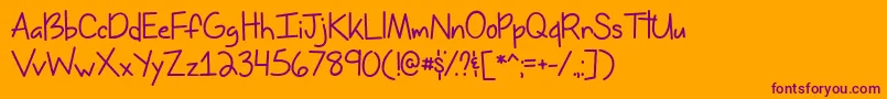 fuente MissIssippiTtf – Fuentes Moradas Sobre Fondo Naranja