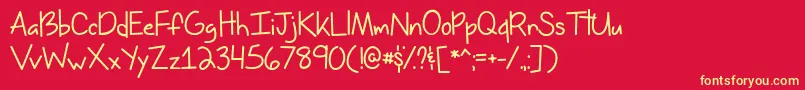 MissIssippiTtf Font – Yellow Fonts on Red Background