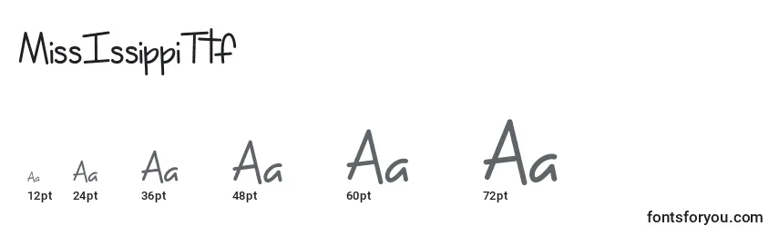 MissIssippiTtf Font Sizes