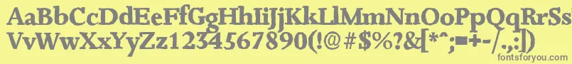 JessicaantiqueXboldRegular Font – Gray Fonts on Yellow Background