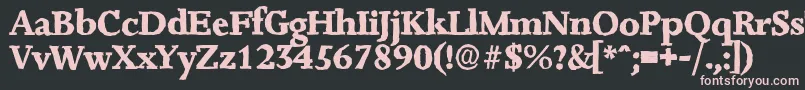 JessicaantiqueXboldRegular Font – Pink Fonts on Black Background