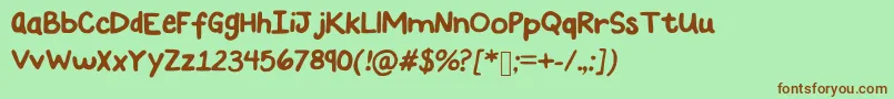 Youarejustmytype Font – Brown Fonts on Green Background