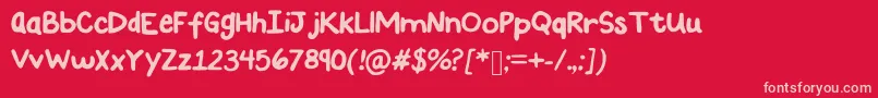 Youarejustmytype Font – Pink Fonts on Red Background