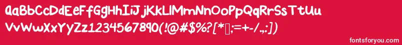 Youarejustmytype Font – White Fonts on Red Background
