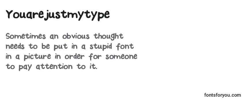 Review of the Youarejustmytype Font