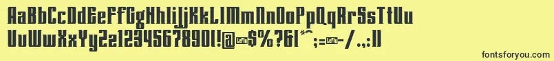 Lenteroos Font – Black Fonts on Yellow Background