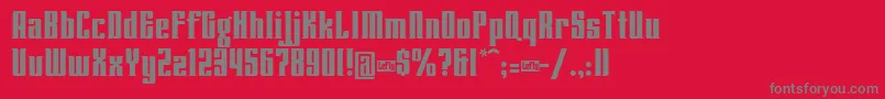 Lenteroos Font – Gray Fonts on Red Background