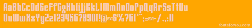 Lenteroos Font – Pink Fonts on Orange Background