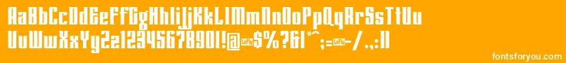 Lenteroos Font – White Fonts on Orange Background