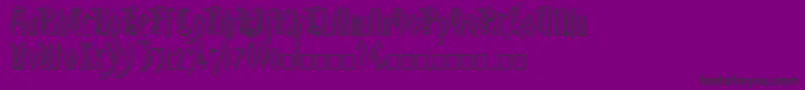 GlastonburyShadow Font – Black Fonts on Purple Background