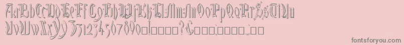 GlastonburyShadow Font – Gray Fonts on Pink Background