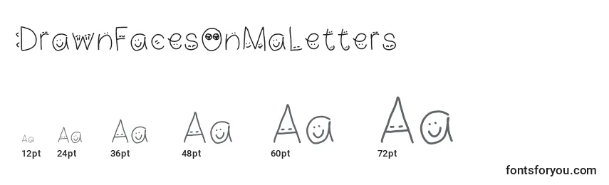 DrawnFacesOnMaLetters Font Sizes
