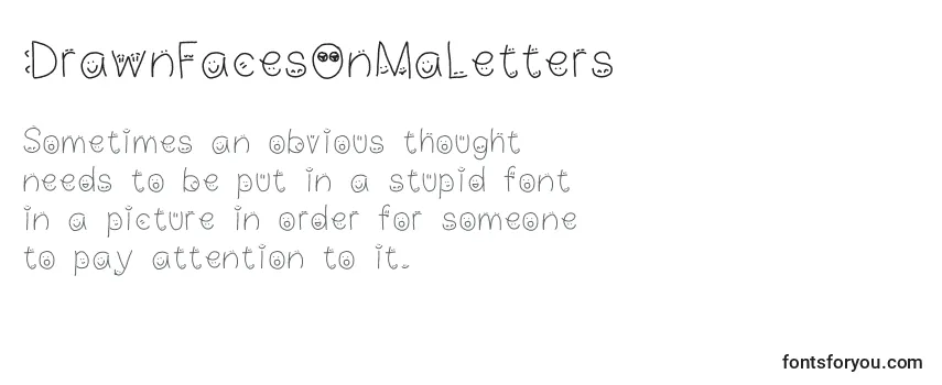 Schriftart DrawnFacesOnMaLetters