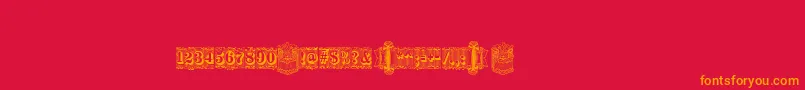 Silverlanddecoc Font – Orange Fonts on Red Background