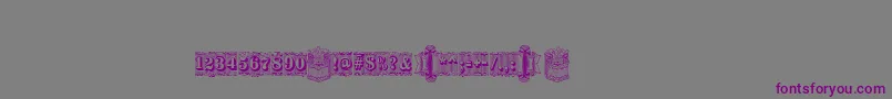 Silverlanddecoc-Schriftart – Violette Schriften auf grauem Hintergrund