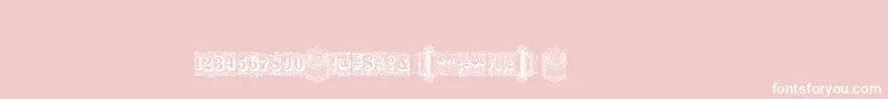 Silverlanddecoc-Schriftart – Weiße Schriften auf rosa Hintergrund