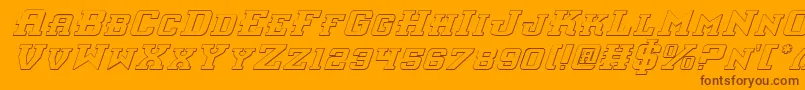 Шрифт InterceptorShadowItalic – коричневые шрифты на оранжевом фоне